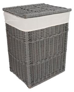 ATMOWOOD Pletena košara za rublje siva