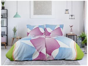 Pamučna posteljina UNILO plavo-ljubičasta Dimenzije posteljine: 70 x 90 cm | 140 x 200 cm