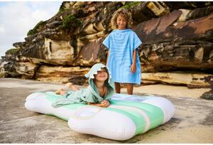 Zeleni dječji ručnik za plažu s kapuljačom Sunnylife Monster, 3-6 god