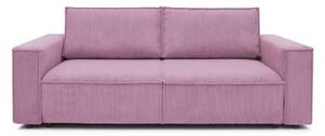 Ružičasta sklopiva sofa od samta 245 cm Nihad – Bobochic Paris
