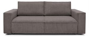 Tamno smeđa sklopiva sofa od samta 245 cm Nihad – Bobochic Paris