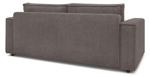 Tamno smeđa sklopiva sofa od samta 245 cm Nihad – Bobochic Paris