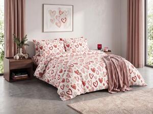 Flanelna posteljina AMORIA SRCA s uzorkom Dimenzije posteljine: 70 x 90 cm | 140 x 200 cm