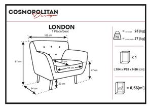 Tamno ružičasta fotelja Cosmopolitan Design London