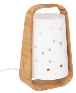 Dječja lampa od bambusa STARDUST bijela, 26 cm