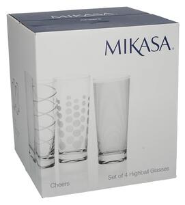 Set od 4 visoke čaše Mikasa Cheers, 550 ml