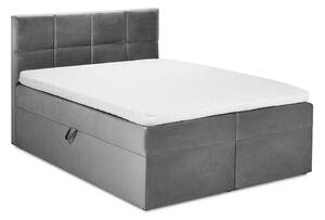 Bračni krevet od sivog baršuna Mazzini Kreveti Mimicry, 200 x 200 cm