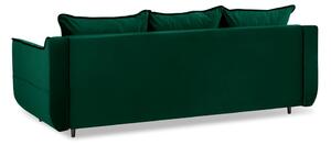 Zeleni baršunasti kauč na razvlačenje Kooko Home Basso