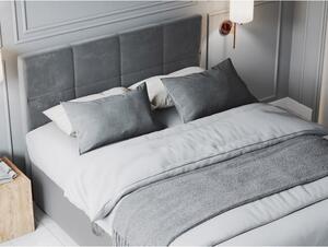 Black Friday - Bračni krevet od sivog baršuna Mazzini Kreveti Mimicry, 200 x 200 cm