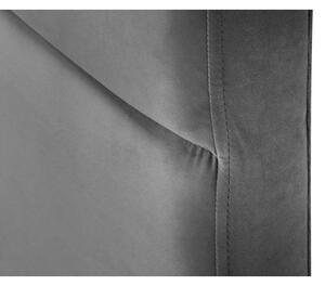 Black Friday - Bračni krevet od sivog baršuna Mazzini Kreveti Mimicry, 200 x 200 cm