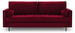 Crvena baršunasta sofa Milo Casa Santo, 219 cm