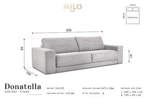 Svijetlosivi kauč na razvlačenje Milo Casa Donatella