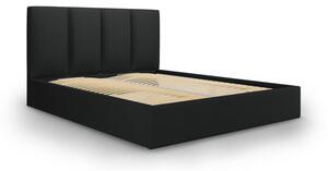 Crni bračni krevet Mazzini Kreveti Juniper, 140 x 200 cm