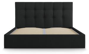 Crni bračni krevet Mazzini Beds Nerin, 140 x 200 cm