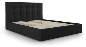 Crni bračni krevet Mazzini Beds Nerin, 140 x 200 cm