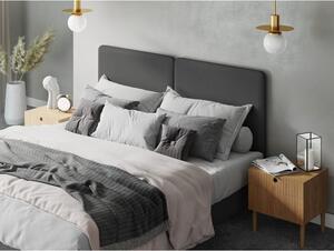Tamno sivi bračni krevet Mazzini Beds Lotus, 140 x 200 cm