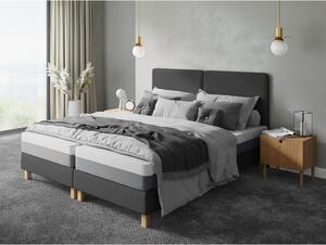 Tamno sivi bračni krevet Mazzini Beds Lotus, 140 x 200 cm