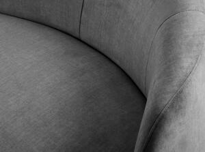 Siva baršunasta asimetrična sofa Mazzini Sofas Debbie, lijevo