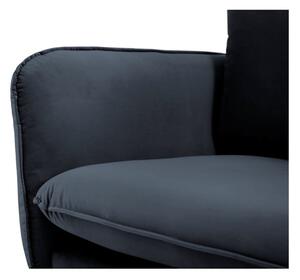 Tamnoplava baršunasta sofa Cosmopolitan Design Vienna, 160 cm