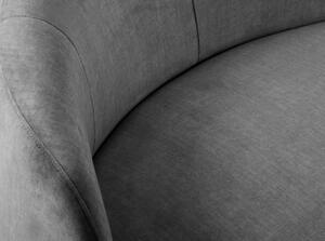 Siva baršunasta asimetrična sofa Mazzini Sofas Debbie, desno