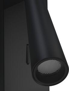 Crna zidna svjetiljka SULION Clara, visina 16,5 cm