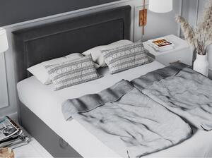 Tamnosivi Bračni krevet od baršuna Mazzini Beds Mimicry, 160 x 200 cm
