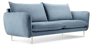 Svjetloplava baršunasta sofa Cosmopolitan Design Florence, 160 cm