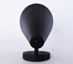 Crna zidna svjetiljka SULION Lisboa, visina 16 cm