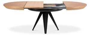 Blagovaonski stol na razvlačenje s crnim metalnim nogama Windsor & Co Sofas Magnus, ø 120 cm
