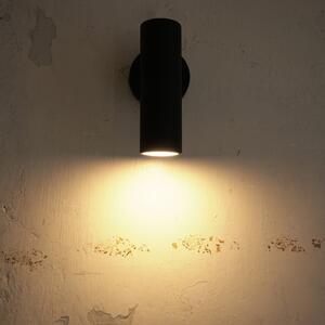 Crna zidna svjetiljka SULION Milan, visina 17 cm