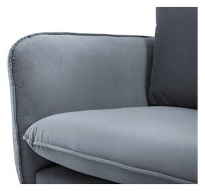 Siva baršunasta fotelja Cosmopolitan Design Vienna