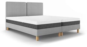 Svijetlo sivi bračni krevet Mazzini Beds Lotus, 180 x 200 cm