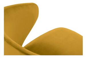 Žuta blagovaonska stolica s baršunastom presvlakom Windsor & Co Sofas Nemesis