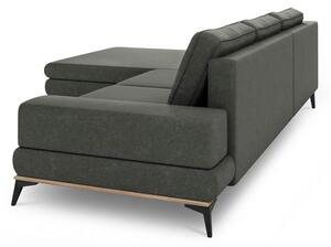 Tamnosivi kutni kauč na razvlačenje Windsor & Co Sofas Planet, lijevi kut
