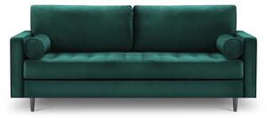 Petrolej zelena baršunasta sofa Milo Casa Santo, 219 cm