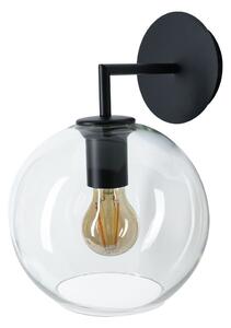 Crna zidna svjetiljka SULION Bogard, ø 20 cm