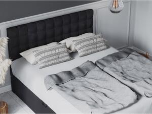 Black Friday - Tamno sivi bračni krevet Mazzini Kreveti Jade, 200 x 200 cm