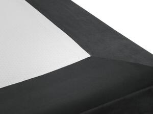 Tamno sivi baršunasti krevet za jednu osobu Milo Casa Lia, 90 x 200 cm