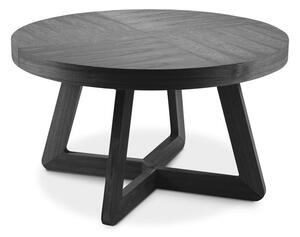 Crni stol na razvlačenje od hrastovine Windsor & Co Sofas Bodil, ø 130 cm