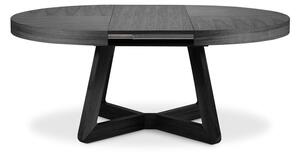 Crni stol na razvlačenje od hrastovine Windsor & Co Sofas Bodil, ø 130 cm