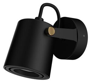 Crna zidna svjetiljka SULION Ibai, visina 11 cm