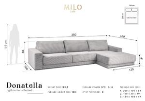 Bež kauč na razvlačenje Milo Casa Donatella, desni kut
