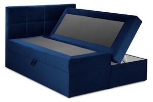 Black Friday - Bračni krevet od plavog baršuna Mazzini Kreveti Mimicry, 200 x 200 cm