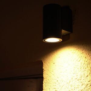 Smeđa zidna svjetiljka SULION Rega, visina 9 cm