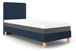 Tamnoplavi krevet za jednu osobu Mazzini Beds Lotus, 90 x 200 cm