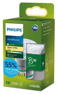 PHILIPS Ultra Efficient LED ŽARULJA GU10/1,2W/215lm=35W/36°/2700K/240V 8721103047564