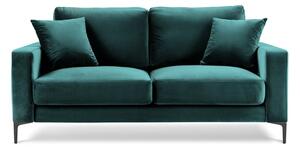 Tirkizno plava baršunasta sofa Kooko Home Harmony, 158 cm