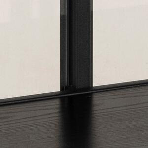 Crna vitrina u dekoru jasena 152x86 cm Seaford - Actona