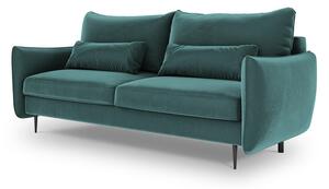 Petrolej zeleni baršunasti kauč na razvlačenje s prostorom za odlaganje Cosmopolitan Design Vermont