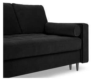 Crni baršunasti kauč na razvlačenje Milo Casa Santo